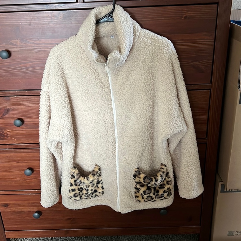 Oversized Fuzzy zip up